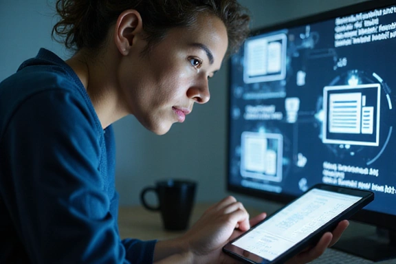 Persona revisando sus derechos de privacidad en un documento digital